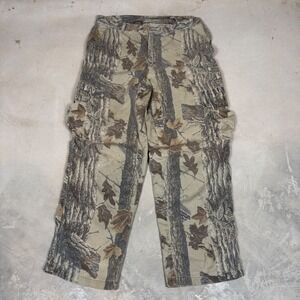 Spartan Realtree Camo Cargo Pants Mens Large Made in USA Hunting Tactical Brown